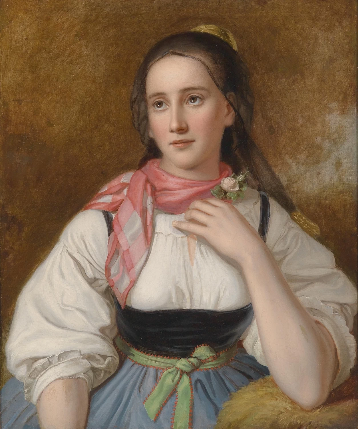 Donna in costume tradizionale dell'Alta Austria